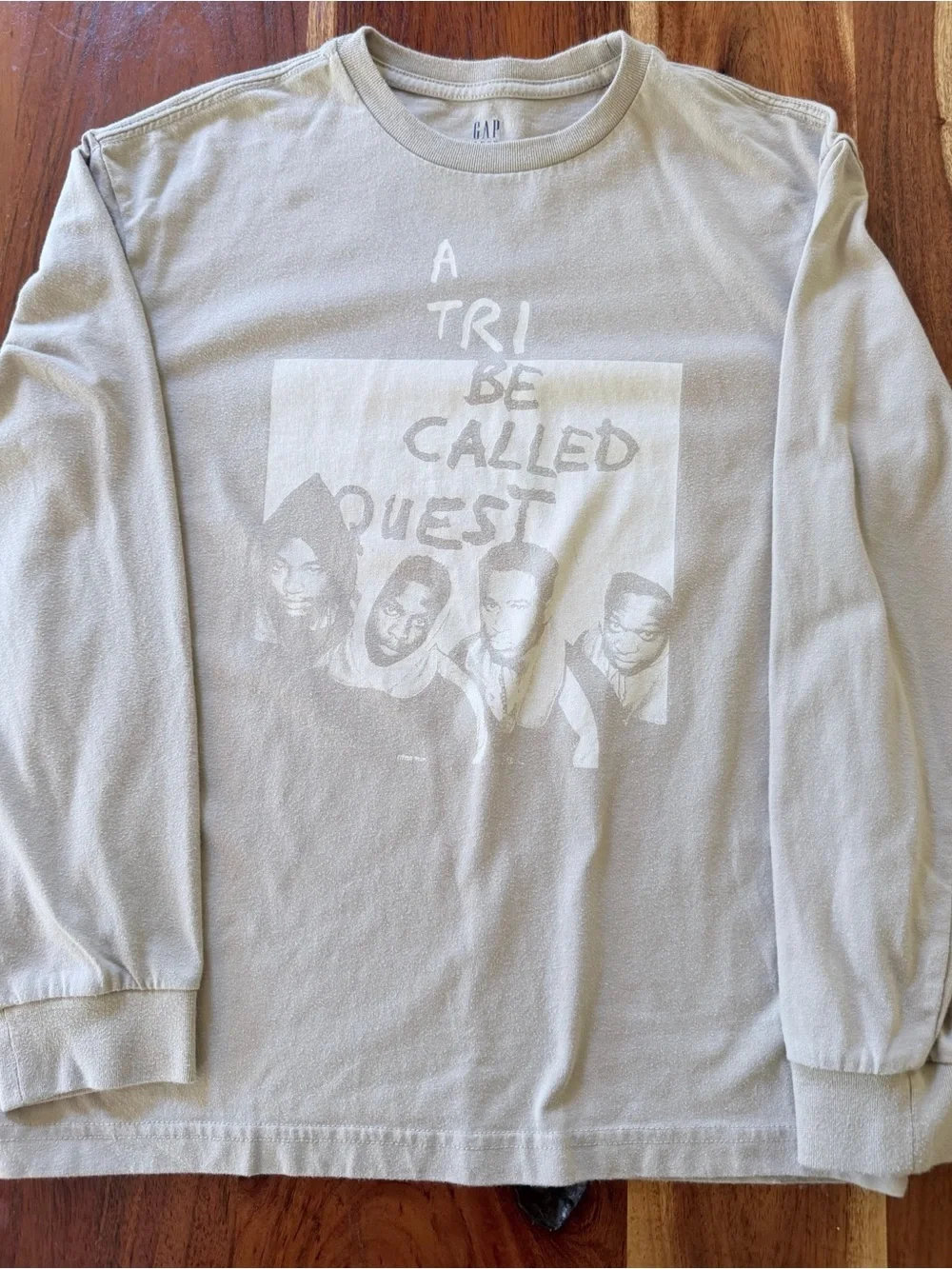 GAP Teen Neutral Beige Crewneck Tee with Subtle Logo